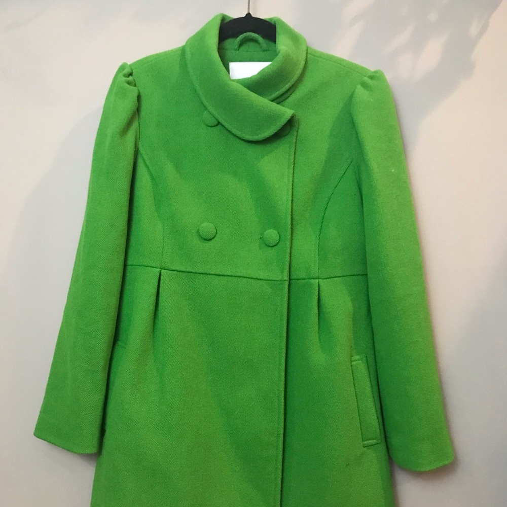 kelly green coat